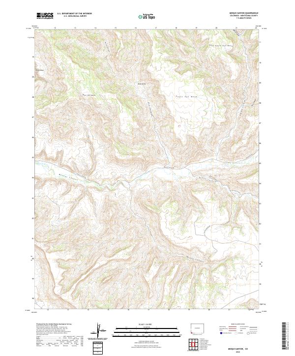 Moqui Canyon topographic map thumbnail