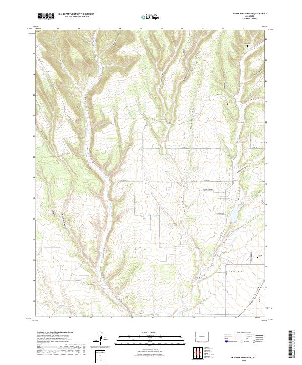 Mormon Reservoir topographic map thumbnail