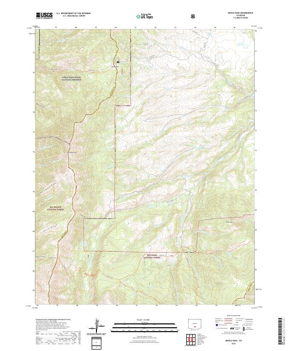 Mosca Pass 2022 topographic map thumbnail