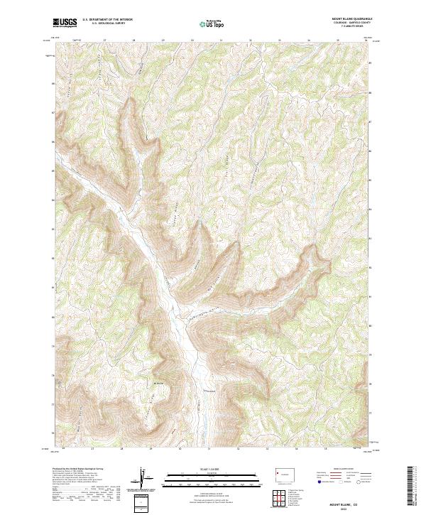 Mount Blaine 2022 topographic map thumbnail