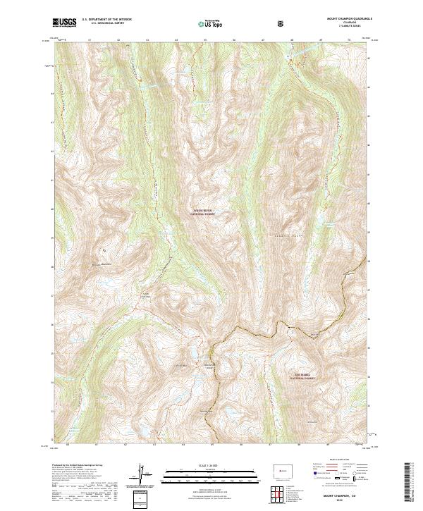 Mount Champion 2022 topographic map thumbnail
