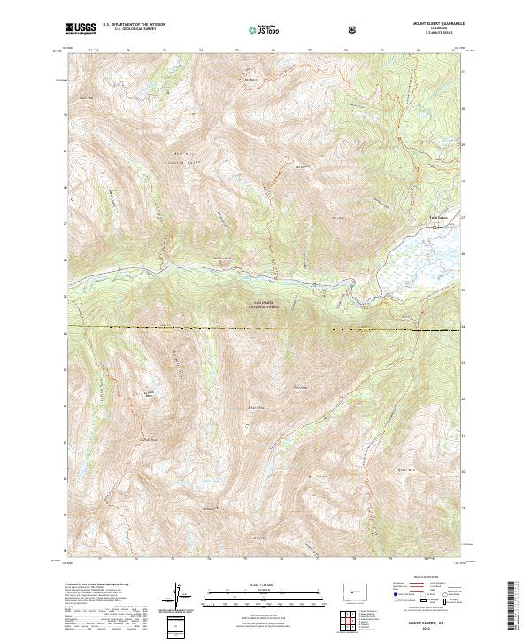 Mount Elbert 2022 topographic map thumbnail