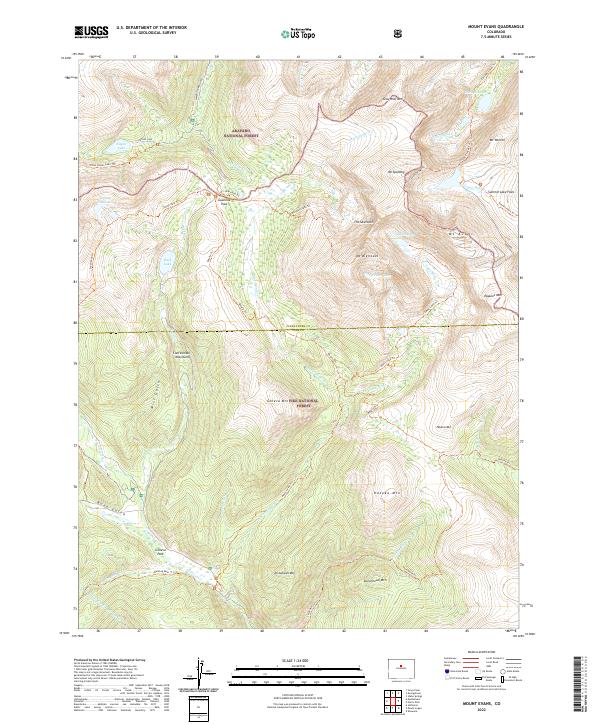 Mount Blue Sky 2022 topographic map thumbnail