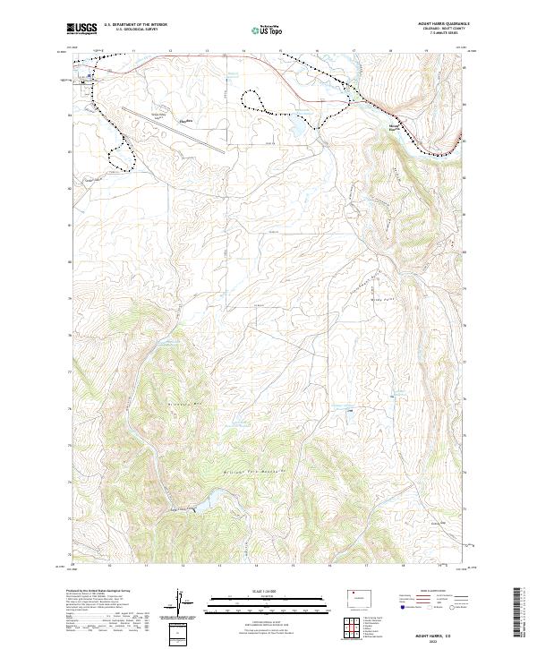 Mount Harris 2022 topographic map thumbnail