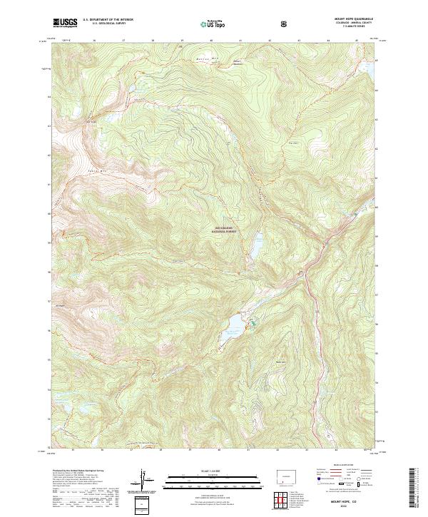 Mount Hope 2022 topographic map thumbnail