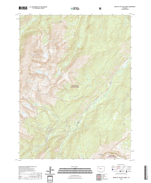 Mount of the Holy Cross topographic map thumbnail