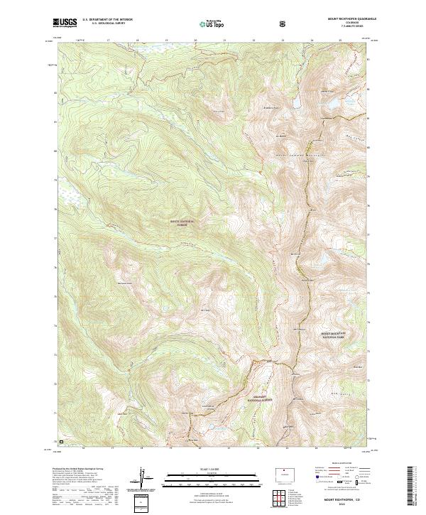 Mount Richthofen 2022 topographic map thumbnail
