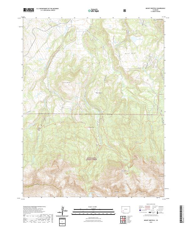 Mount Sneffels 2022 topographic map thumbnail