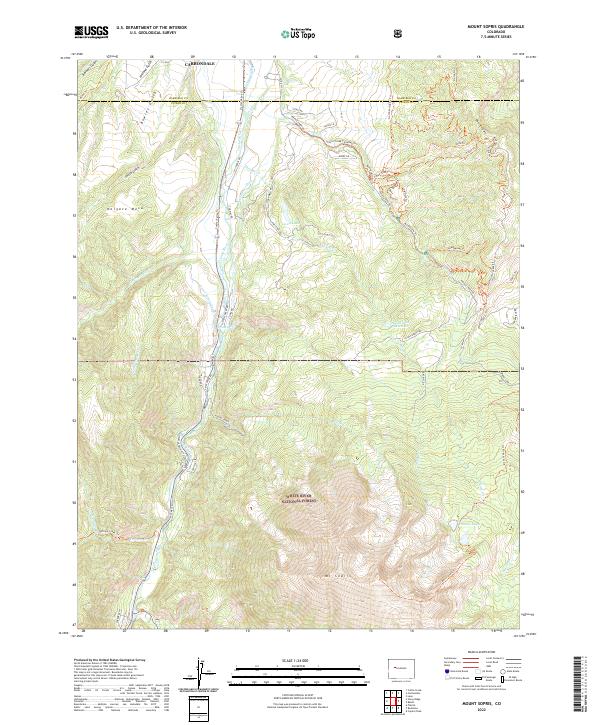 Mount Sopris 2022 topographic map thumbnail