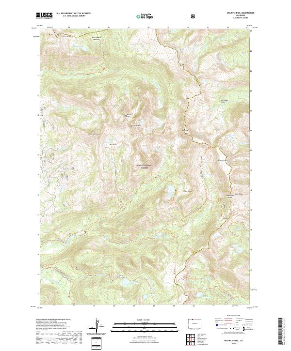 Mount Zirkel 2022 topographic map thumbnail