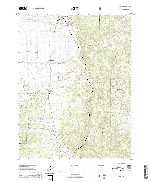Nathrop 2022 topographic map thumbnail