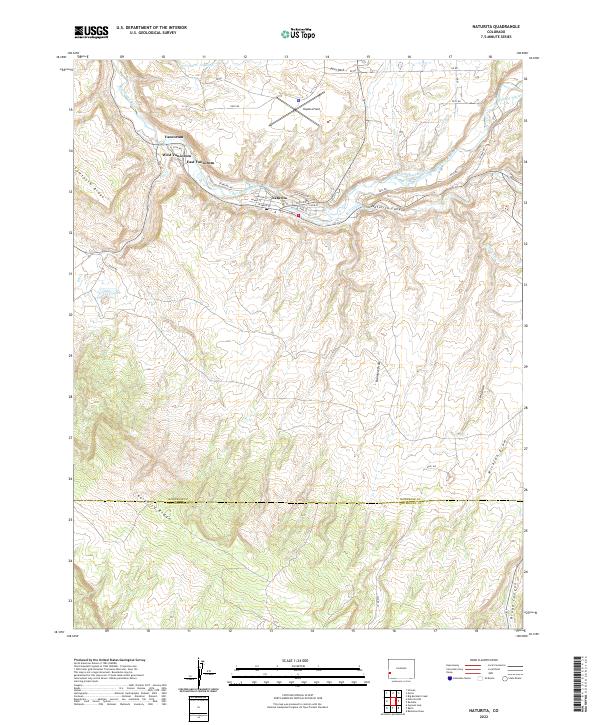 Naturita topographic map thumbnail