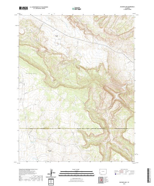 Naturita NW topographic map thumbnail