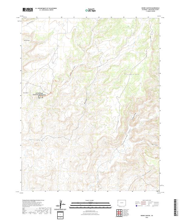 Negro Canyon 2022 topographic map thumbnail