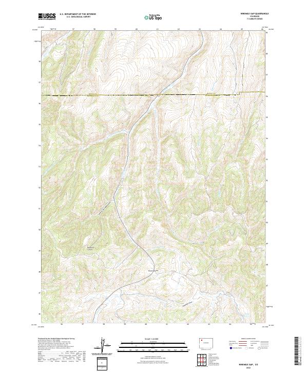 Ninemile Gap 2022 topographic map thumbnail