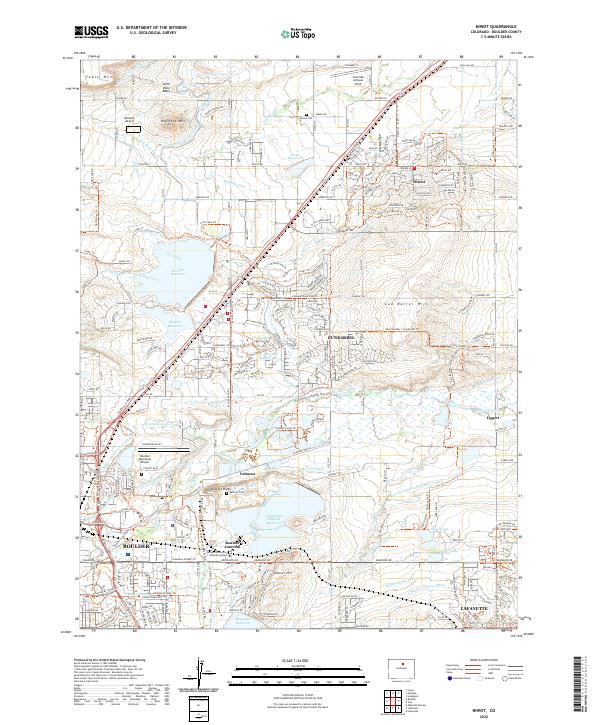 Niwot 2022 topographic map thumbnail