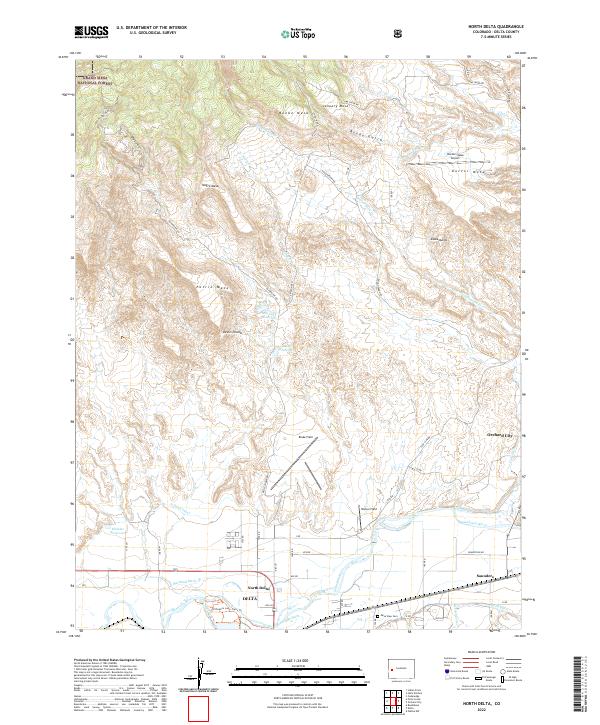 North Delta 2022 topographic map thumbnail