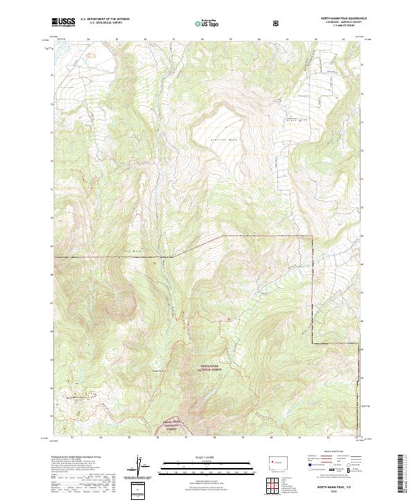 North Mamm Peak topographic map thumbnail