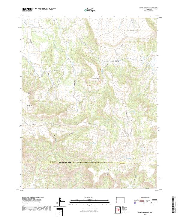 North Mountain 2022 topographic map thumbnail