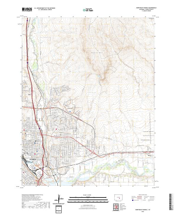 Northeast Pueblo topographic map thumbnail