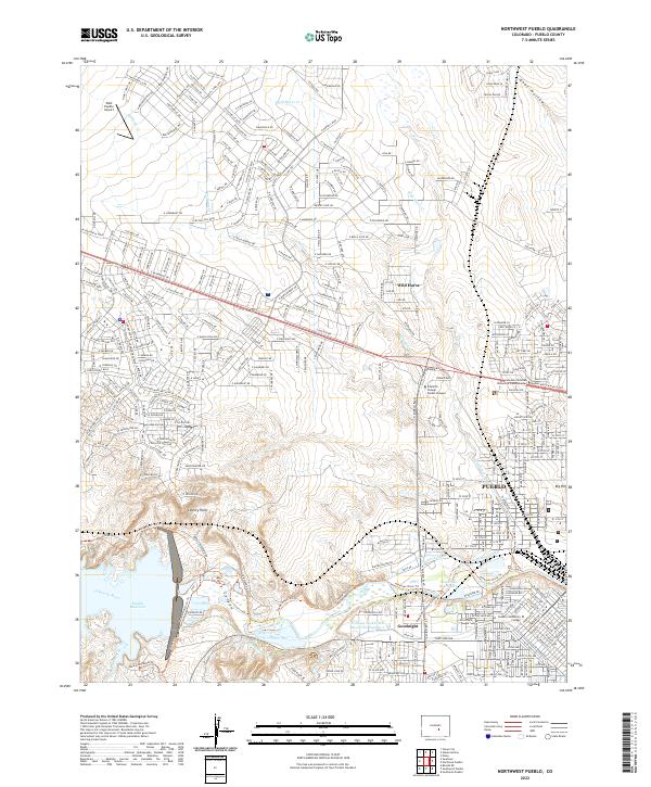 Northwest Pueblo topographic map thumbnail