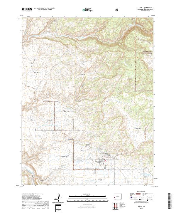 Nucla 2022 topographic map thumbnail