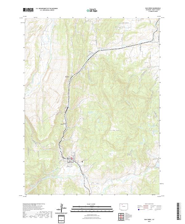 Oak Creek 2022 topographic map thumbnail