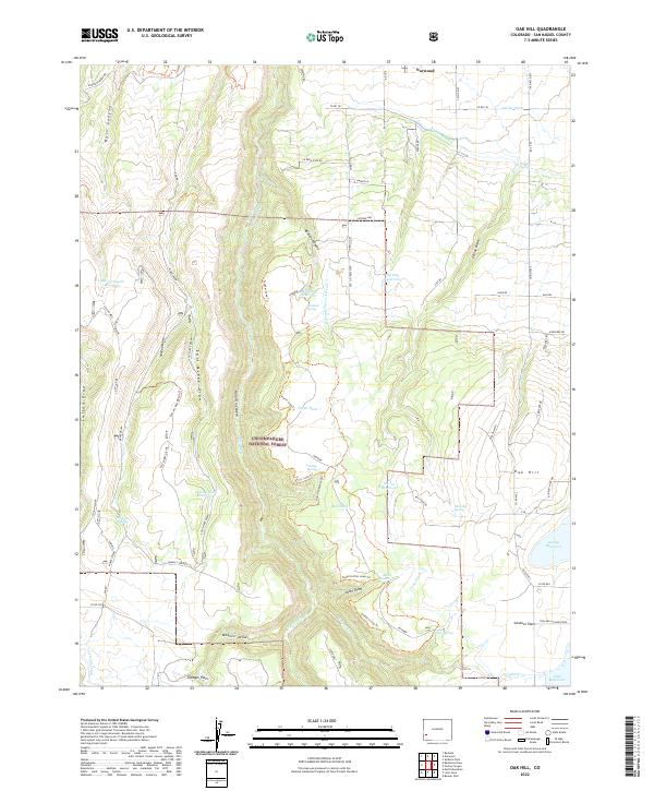 Oak Hill 2022 topographic map thumbnail