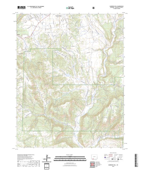 Oakbrush Hill 2023 topographic map thumbnail