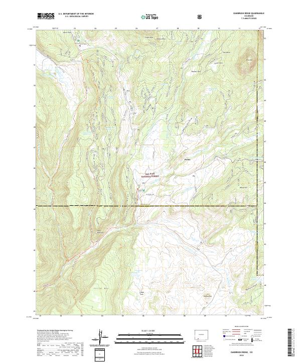 Oakbrush Ridge 2022 topographic map thumbnail