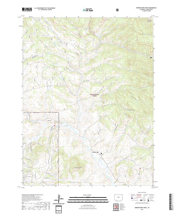 Observatory Rock 2022 topographic map thumbnail