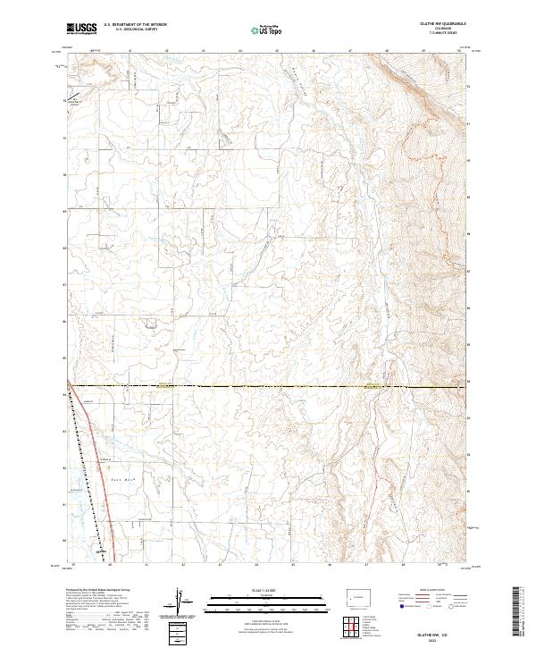 Olathe NW 2022 topographic map thumbnail