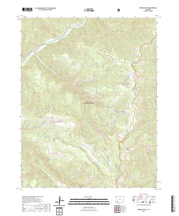 Orphan Butte 2022 topographic map thumbnail