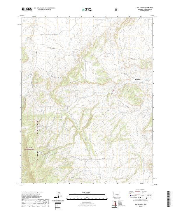 Owl Canyon 2022 topographic map thumbnail