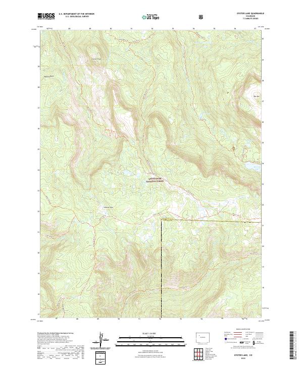 Oyster Lake 2022 topographic map thumbnail