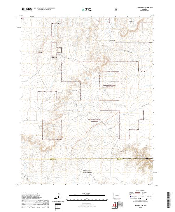 Packers Gap 2022 topographic map thumbnail