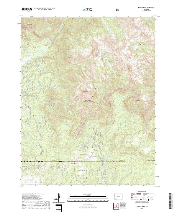 Pagosa Peak topographic map thumbnail