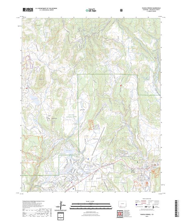 Pagosa Springs 2023 topographic map thumbnail