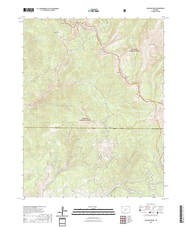 Pahlone Peak 2022 topographic map thumbnail