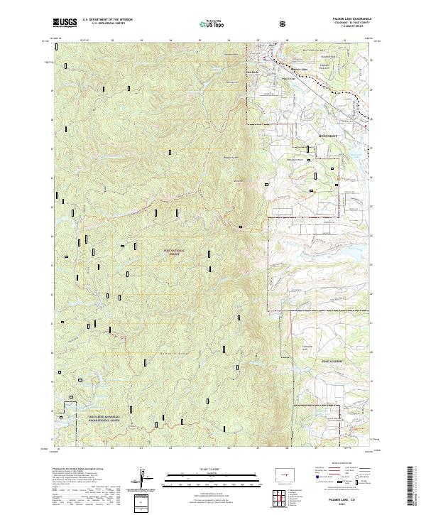 Palmer Lake 2022 topographic map thumbnail