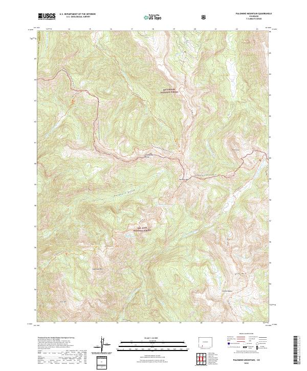 Palomino Mountain topographic map thumbnail