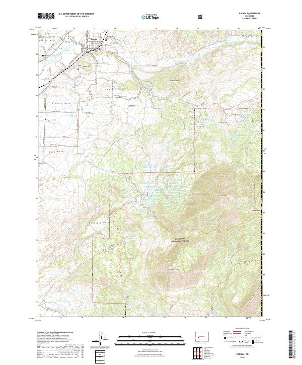 Paonia 2022 topographic map thumbnail