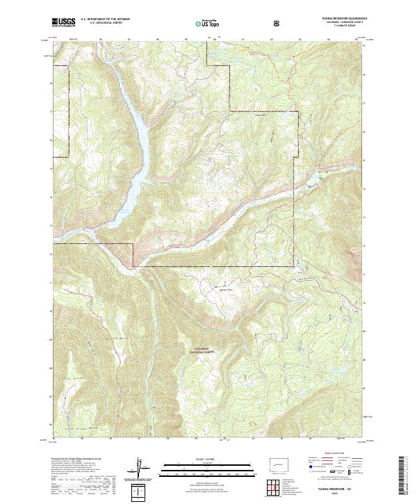 Paonia Reservoir topographic map thumbnail