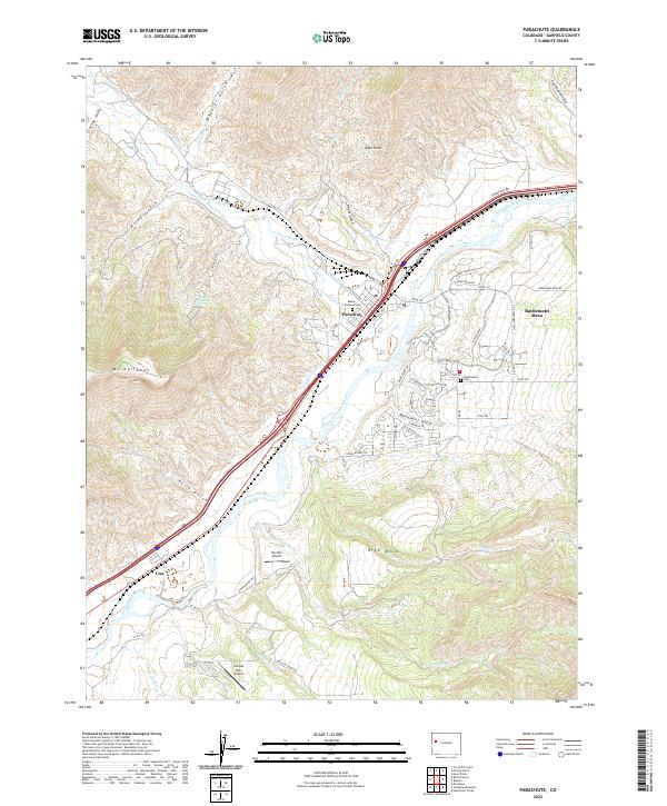 Parachute 2022 topographic map thumbnail