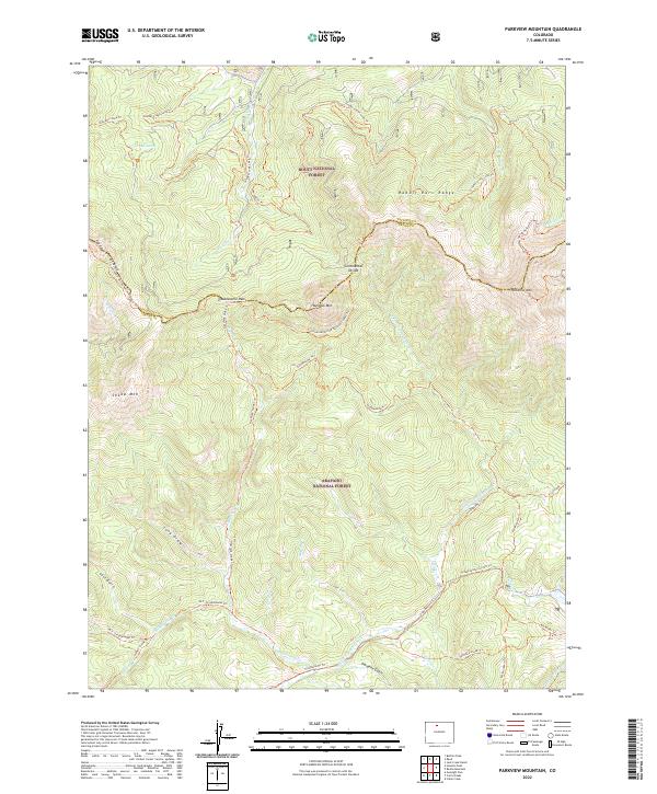Parkview Mountain 2022 topographic map thumbnail