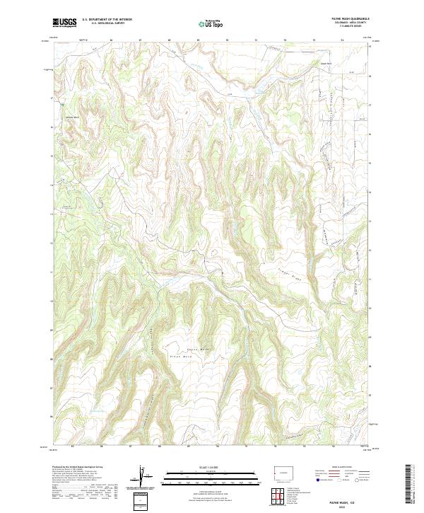 Payne Wash 2022 topographic map thumbnail