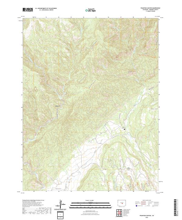 Phantom Canyon 2022 topographic map thumbnail