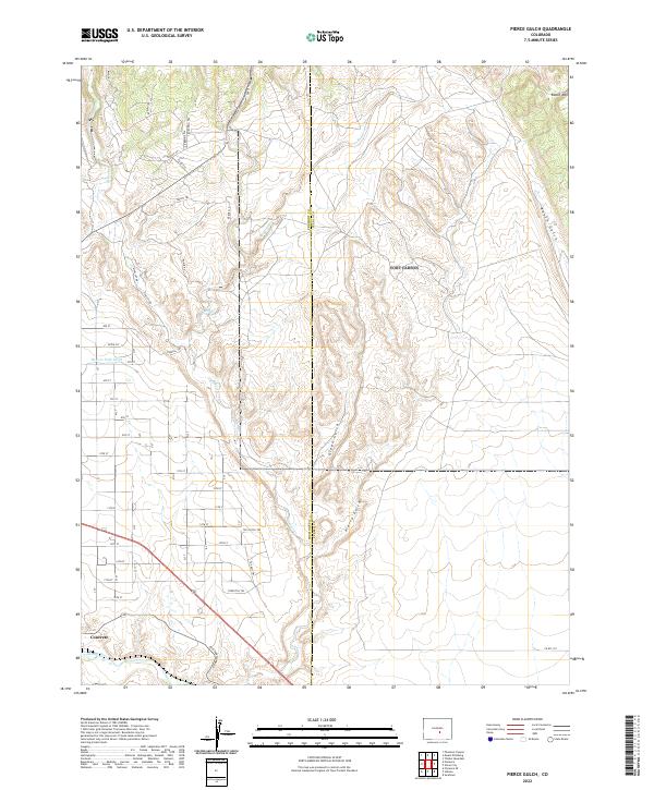 Pierce Gulch 2022 topographic map thumbnail