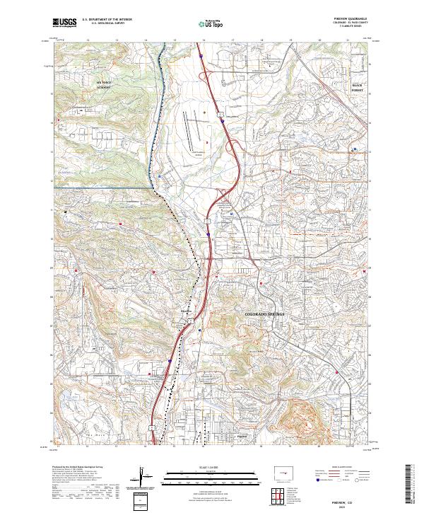 Pikeview 2023 topographic map thumbnail