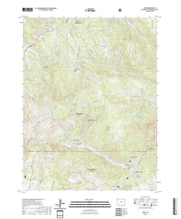 Pine 2022 topographic map thumbnail